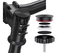 Anti-Theft Bicycle Hidden Stem Cap for Air Tag, Bike Air Tag Holder Mount with Locking Screw, Waterproof GPS Tracker Accessory for MTB, Road Bikes with Headset Cap Size of 1-1/8" & 1-1/4", 1 Set