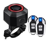 Anti-Theft Bike Vibration Alarm with 2 Wireless Remotes, 110db Super Loud | IP65 Waterproof Bicycle Alarm with Tail Light Brake Light for Motorcycle/Bicycle /Tricycle/ Car/ Scooter / Door/Window