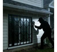 Anti Theft Black Folding Security Window, Weatherproof Sliding Window Burglar Bar Grille Inside/Outside Mount, Enhanced Safety Security Solution(40x72in/100x180cm)