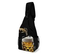 Anti Theft Chest Bag For The Love Of Beer Chest Pack Retractable Side Pocket Triangle Backpack For Camping, Hiking, Gym