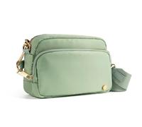 Anti Theft Crossbody Bag for Women, Slash-resistant RFID Blocking Travel Purses, Small Shoulder Bag Handbag, Nylon, Sage Green