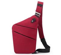 Anti Theft Crossbody Bags for Women, 2025 New Anti-Theft Travel Bag, Shoulder Bag Anti-theft Design for Travel, Sport, Red - Right Shoulder, universal, Anti Theft Crossbody Bags