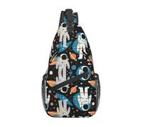 Anti Theft Crossbody Shoulder Backpack Space Astronaut Planet Art Backpacks Unisex Rucksack for Outdoor Hiking Men