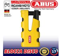 ABUS Disc Lock Granit Sledg 77 with Reminder Cable, Grip Yellow | Disc lock with 13 mm locking bolt, XPlus cylinder, hardened special steel