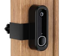Anti-Theft Doorbell Mount Compatible with Arlo Video Doorbell 2K/HD (2nd Gen), No-Drill Adjustable Mounting Bracket for Arlo Doorbell Camera, Accessories for Apartments, Businesses Home (Black)