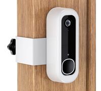 Anti-Theft Doorbell Mount Compatible with Arlo Video Doorbell 2K/HD (2nd Gen), No-Drill Adjustable Mounting Bracket for Arlo Doorbell Camera, Accessories for Apartments, Businesses Home (White)
