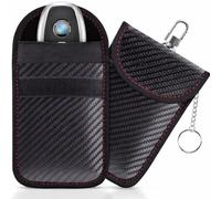 Anti Theft Faraday Bag, 2 Pack Car Key & Key Fob, Suitable for Most Vehicle Keys, Signal Blocker Case for Car Security, Anti-Theft Keyless Entry