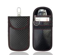 Anti-Theft Faraday Pouch for Car Keys, Car Key Signal Blocker Pouchs 2 Pack | Keyless Entry Safe Key Fob Protector, Car Key Security Signal Blocker Pouch Faraday Bag for Car Keys Mobile Phone Credit Card