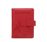 Anti-Theft Global Tourism Passport Cover Wallet Bag Men Women ID Address Card Holder Portable Travel Accessories(Red)