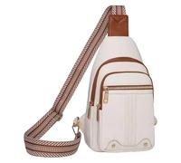 Anti-Theft Leather Crossbody Bag - Stylish Sling Chest Bag for Travel with Adjustable Strap and Secure Zipper Pockets, Great Gift for Special Occasions
