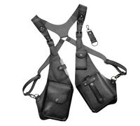 Anti-theft Leather Harness, Anti-theft Harness for Men Leather Wallet with Adjustable Sling Retro Medieval, Bag with Adjustable for Outdoor, Wallet Pocket with Between, Black, riferimento