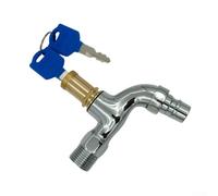 Anti-Theft Lockable Outdoor Water Tap with Key Lock, 1/2" Thread Alloy Faucet for Garden Watering, Car Wash and Public Places(2)