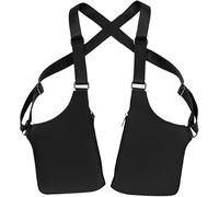 Anti-Theft Multi-Pocket Bag, for Men, Adjustable Phone Case - PU Leather Harness for, Double Shoulder Strap, Wallet with Underarm(A)