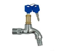 Anti-theft Outdoor Alloy Sink Tap 1/2 Thread With Key Lock Suitable For Garden, Laundry, Car Wash And Public Places(2)