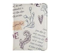 Anti-Theft Passport and Vaccine Card Organizer for Girls Boys Women and Men,Travel Gift Vintage Paris Love Valentine's Day Eiffel Tower Retro Cute, Multicolor, One Size, Casual
