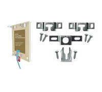Anti Theft Picture Frame Security Kit B Top Plates and Bottom Lock | Kit B includes 2 top hang plates, 1 lower spring lock and 6 frame fixing screws for secure single-frame display mounting.