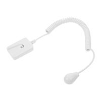 Anti Theft Safety Cable White 1.2m with Hook, Retractable | Plastic Spring Wire, Coiled Display Tether, for Scanners, Key Fobs, Homes and Classroom Use