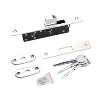 Anti-Theft Sliding Door Security Lock Kit, Stile Sliding Door Van Gate Shed Hook Dead Bolt Lock with Crossed Keys Hardware for Furniture Hardware(HY-302A)