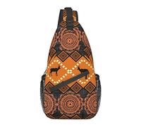 Anti Theft Sling Bag, for East African Patterns, Shoulder Crossbody Backpack Waterproof Chest Bag Lightweight Casual Daypack for Travel Sports