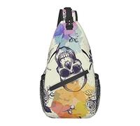 Anti Theft Sling Bag, for Rose Sugar Skulls Vintage, Shoulder Crossbody Backpack Waterproof Chest Bag Lightweight Casual Daypack for Travel Sports