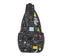 Anti-Theft Sling Chest Bag Shoulder Backpack Compatible with Back to School Algebra Black Crossbody Bags Gym Sack, Lightweight Sling Bag for Men Women Travel Gym Sport Hiking