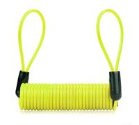 Anti Theft Spring Rope Wire Lock Cable for Bicycle with Disc Brake Lock, Suitable for Motorcycle Helmet and Electric Scooter Secure Locking, Waterproof Coating (Yellow)