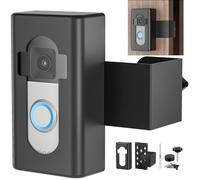 Anti-Theft Video Doorbell Mount,AHBTEYM Mount No Drill Bracket Holder Accessories for Apartment Home Rentals Compatible with Ring Video Doorbell 4/3/3 Plus/2/1/2021/2023 Release(Black)
