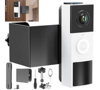 Anti-Theft Video Doorbell Mount Compatible with Tapo, Doorbell Camera Mount, No Drill Adjustable Mounting Bracket Holder Accessories for Apartment Rentals, Enhanced Protection Doorbell Mount Bracket