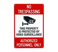 Anti-theft Vintage Property Sign, Private Residence Fully Protected By All-round Video Surveillance System 8x12 Inch