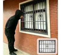 Anti-Theft Window Safety Bars w/Floral Pattern, Vintage Decorative Large Security Balustrade, Prevents Accidental Falls Windows Guards(H110xW140cm/44x55in)
