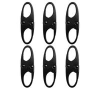 Anti Theft Zipper Pull Locks for Backpacks, Detachable Metal S Carabiner Zip Clips, 6 Pack Travel Luggage Bag Security Fastener Hooks, Travelling Camping Tent Zipper Replacement Accessories, Black