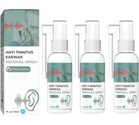 Anti Tinnitus Earwax Removal Spray, Anti Cochlear Blockage Removal Spray, Ear Wax Cleaner, Tinnitus Relief for Ringing Ears (3)