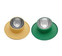 Anti Tip Pet Feeder - No Spill Dog Cat Bowl | Elevated Feeding Station 28x28x8.5cm, Silica Stainless Steel Dish Stand With Non Slip Design For Home Travel Use Easy Cleaning Pet Accessories Feeder