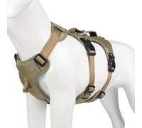 Anti -traction dog harness, adjustable harness with reflective strips for dog necklaces, padded handle for daily walking and dressage (L)
