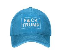 Anti Trump Fuck Trump Hat for Men Baseball Caps Vintage Cap Blue