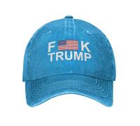Anti Trump Fuck Trump Hat for Men Baseball Caps Vintage Cap Blue