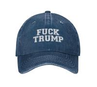 Anti Trump Fuck Trump Hat for Men Baseball Caps Vintage Cap Navy Blue