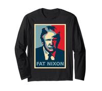 Anti-Trump Lock Him Up Fat Nixon Political Protest Poster Long Sleeve T-Shirt
