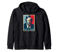 Anti-Trump Lock Him Up Fat Nixon Political Protest Poster Zip Hoodie
