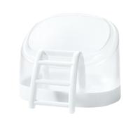 Anti-Turnover Hamster Bath Tub - Large Splash-Proof Dust Bath House Cage with Ladder - Enjoy The Ultimate Sand Bath Experience for Chinchilla