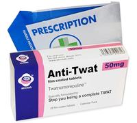 Anti Twat Joke Pill Box Prank - Fill with Your own Sweets or Chocolates - Great Xmas or Birthday Gift