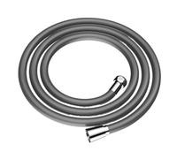 Anti-Twist Shower Hose Soft Silicone Flexible Shower Hose Anti-Winding 1.5M/2M Bathroom Shower Tube High Pressure Extension Black Shower Head Pipe Hose(Dark Grey,150CM)
