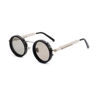 Anti-UV Round Sunglasses ND9 Adjustable Dimming Sun Glasses Men Women, Retro Punk Men's Fishing Eyeglasses Outdoor Shades