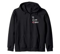 Anti Valentine Drinking Humor Love Te amo or Tequila Zip Hoodie