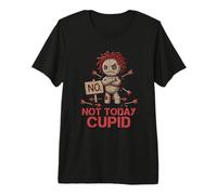 Anti Valentine Not Today Cupid Grumpy Voodoo Doll Sarcastic Premium T-Shirt