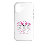 Anti-Valentines Club Funny Skeletons Dancing Case for iPhone 16