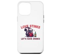 Anti Valentines Love Stinks Lets Have Drinks Sad Skunk Fun Case for iPhone 12 Pro Max