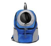 Anti Vibration Motorcycle Side Bags Hands-Free Dog Motorcycle Carrier Backpack Comfortable Pet Shoulder Bag For Bike Riding & Outdoor Hiking Weatherproof(Blue,L)