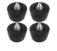Anti Vibration Pads 53x28mm M8 Thread Rubber Feet for Air Compressor Shock Absorption Noise Reduction 4 Pcs Set Black