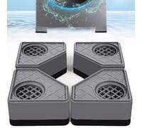 4Pcs Anti Vibration Pads for Washing Machine, Stops Washer Dryer Moving, Prevents Noise, Vibration Transfer, Antivibration Stabilizer Support Feet (Increase1.8in)